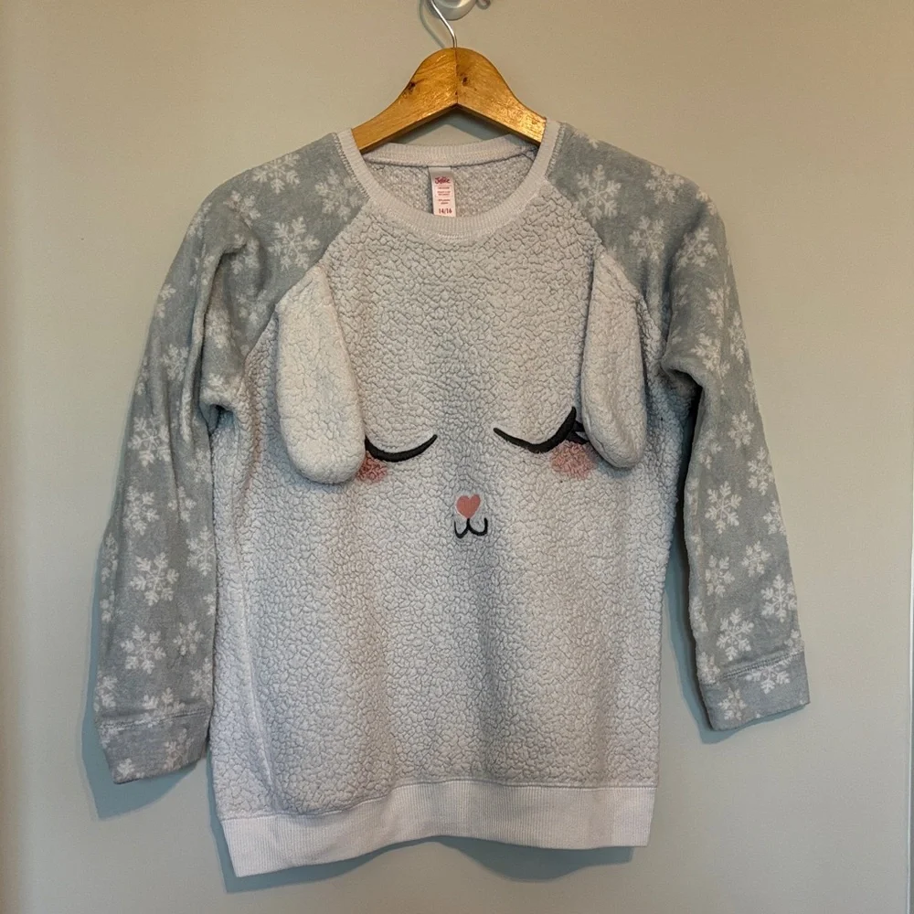 Justice Fleece Pajama Top Sz 14/16 GUC